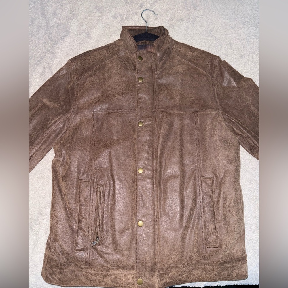 Johnston & Murphy Brown Tan Plaid Jacket size medium